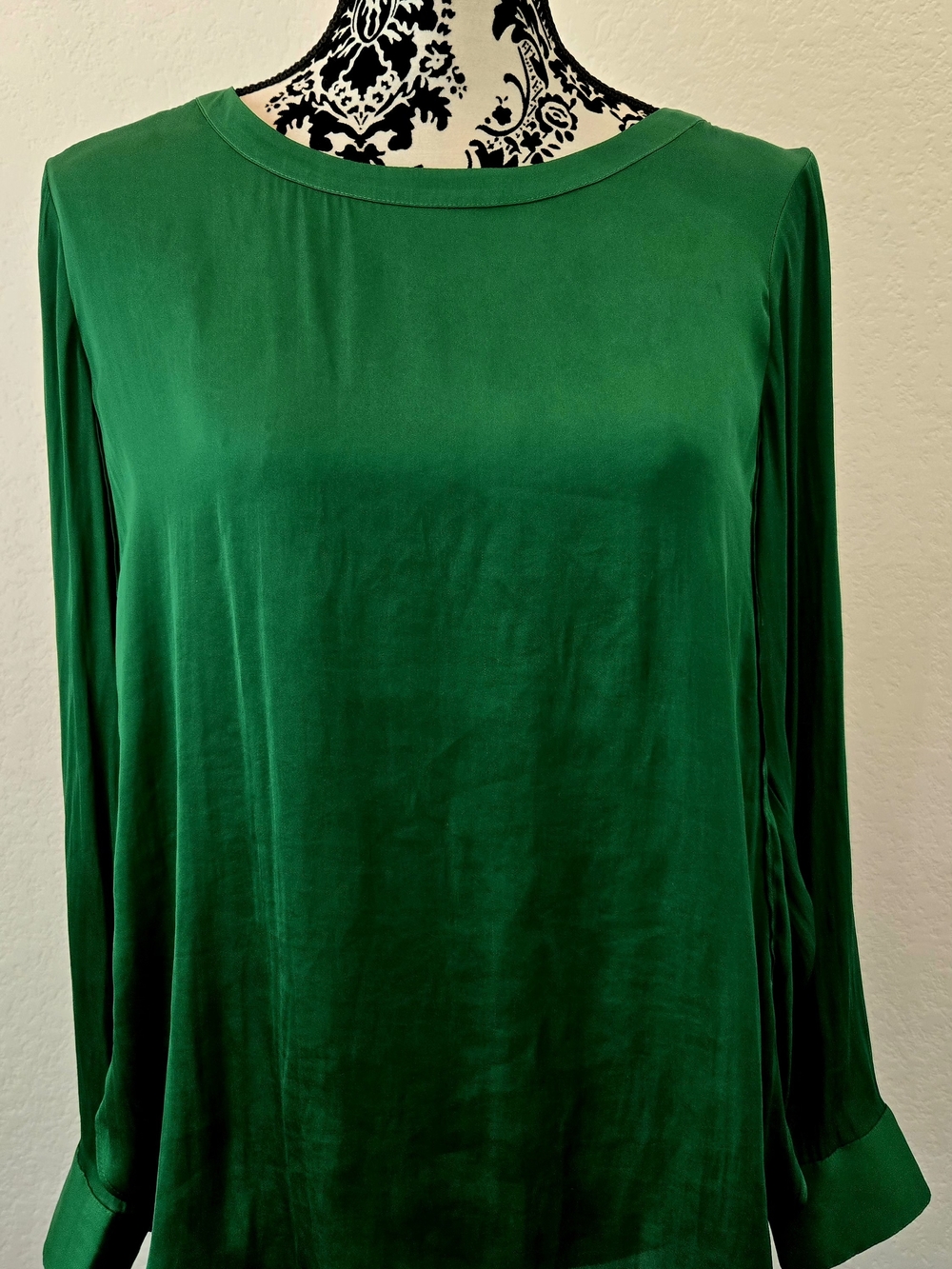 Banana Republic Emerald Green Long-Sleeve Blouse